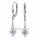 Ohrpendel 925 Sterling-Silber rhodiniert mit Zirkonia – ca. 30 x 6 mm