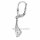 Ohrpendel 925 Sterling-Silber rhodiniert mit Zirkonia – ca. 30 x 6 mm