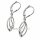 Ohrpendel 925 Sterling-Silber rhodiniert mit Zirkonia – ca. 33 x 7 mm
