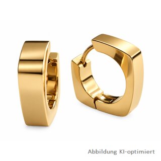Titan Klappcreolen goldfarben – ca. 16 x 5 mm