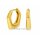 Klappcreolen 925 Sterling-Silber goldfarben PVD – ca. 15,5 mm, 3,5 mm breit