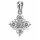 Kettenanhänger 925 Sterling Silber rhodiniert mit Zirkonia – ca. 19 × 12 mm