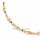 Damen Collier 925 Sterling Silber vergoldet – Fantasiemuster mattiert & poliert, ca. 43–45 cm