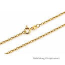 Halskette Ankerkette 925 Sterling-Silber vergoldet 1,6 mm...