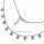 925 Sterling Silber Collier mit Brillantschliff-Plättchen – 43 + 3 cm