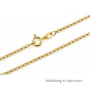 Halskette Ankerkette 925 Sterling-Silber vergoldet 1,6 mm...