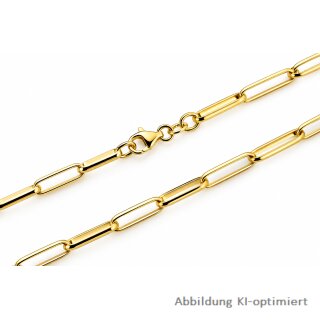 Damen Halskette 925 Sterling-Silber vergoldet – moderne Gliederkette 45 cm