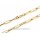 Damen Halskette 925 Sterling-Silber vergoldet – moderne Gliederkette 45 cm