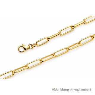 Damen Armband 925 Sterling-Silber vergoldet – moderne Gliederkette 19 cm