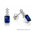 Ohrstecker aus 925 Sterling-Silber mit safirblauen &...