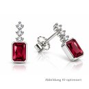 Ohrstecker aus 925 Sterling-Silber mit rubinroten &...