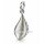 Eleganter Tropfen-Anhänger aus 925 Sterling Silber mit Zirkonia