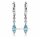 Elegante Ohrpendel aus 925 Sterling-Silber mit hellblauen Zirkonia – 18 x 3 mm