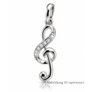 Notenschlüssel-Anhänger aus 925 Sterling-Silber...