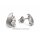 Ohrstecker 925 Sterling-Silber mit Zirkonia – gebürstet & poliert