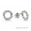 Gedrehte Ohrstecker 925 Sterling-Silber mit Zirkonia...