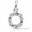 Gedrehter Anhänger 925 Sterling-Silber mit Zirkonia...