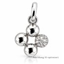 Kugel-Anhänger 925 Sterling-Silber mit Zirkonia...