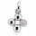 Kugel-Anhänger 925 Sterling-Silber mit Zirkonia – filigranes Blüten-Design