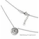 Elegante Halskette aus rhodiniertem 925 Sterling Silber...