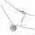 Elegante Halskette aus rhodiniertem 925 Sterling Silber mit Schmuckelement und Zirkonia