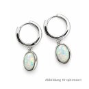 Elegante Creolen aus rhodiniertem 925 Sterling Silber mit...