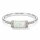 Eleganter Damenring aus rhodiniertem 925 Sterling Silber mit synthetischem Opal und Zirkonia
