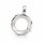 Kreisförmiger Kettenanhänger 925 Sterling-Silber mit Zirkonia – Kreis Ø ca. 12 mm