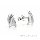 Damen Ohrstecker 925 Sterling-Silber mattiert &...