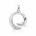Damen Kettenanhänger 925 Sterling-Silber mattiert & poliert – ca. 23 × 17 mm