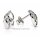 Silber Ohrstecker 925 Sterling Silber mit Zirkonia – 9 × 4 mm