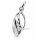 Silber Anhänger 925 Sterling Silber mit Zirkonia – 20 × 7 mm