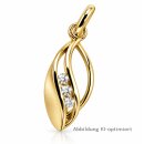 Vergoldeter Anhänger 925 Sterling Silber mit...