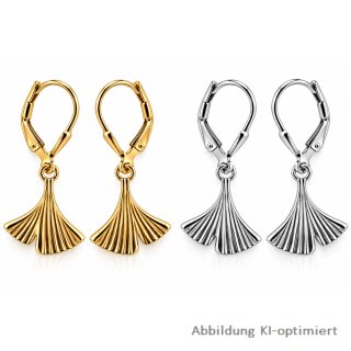 Ohrpendel mit Ginkgo-Design – Sterling Silber 925
