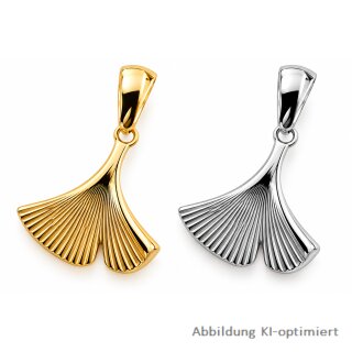 Ginkgo-Anhänger aus Sterling Silber 925 – plastisch gearbeitet