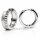 Damen Creolen aus 925 Sterling-Silber – rhodiniert & diamantiert, ca. 16 × 5 mm
