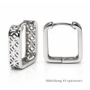 Damen Creolen aus 925 Sterling-Silber – rechteckig...
