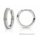 Damen Klappcreolen aus 925 Sterling-Silber mit Zirkonia...