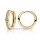 Damen Klappcreolen aus 925 Sterling-Silber vergoldet mit Zirkonia – ca. 19 × 2,5 mm