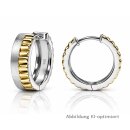 Damen Klappcreolen aus 925 Sterling-Silber Bicolor...