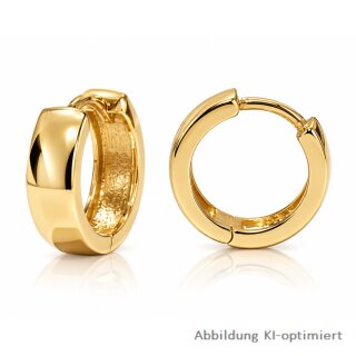 Klappcreolen aus 925 Sterling-Silber vergoldet – 14 mm