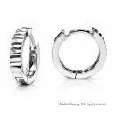 Creolen 925 Sterling-Silber rhodiniert – gerilltes...