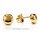 Ohrstecker 925 Sterling-Silber vergoldet – Linsenform – ca. 7 mm