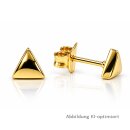 Dreieckige Ohrstecker 925 Sterling-Silber vergoldet...