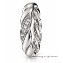 Damenring 925 Sterling-Silber rhodiniert mit Zirkonia...