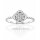 Damenring aus 925 Sterling Silber – Rhodiniert, poliert, mit funkelnder Zirkonia-Blume