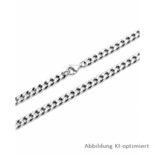 Panzerkette aus 925 Sterling Silber – 55 cm lang, 4 mm breit, poliert