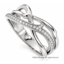 Damenring 925 Sterling Silber rhodiniert –...