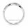 Damenring 925 Sterling Silber rhodiniert – Verschlungenes Design mit Zirkonia, poliert, 9 mm breit