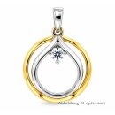 Anhänger 925 Sterling Silber bicolor –...